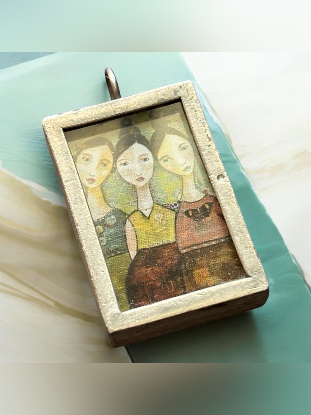 Kelly Rae Roberts | Three Sisters Pendant Demdaco Art Charm